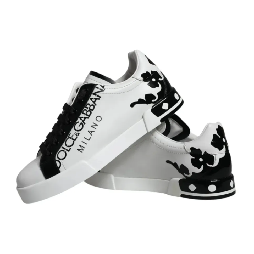 Crown Heel Logo Weiße Sneakers