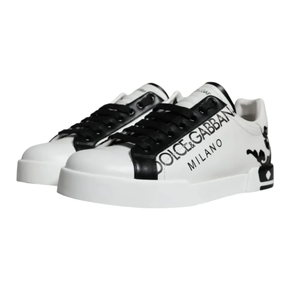 Crown Heel Logo Weiße Sneakers