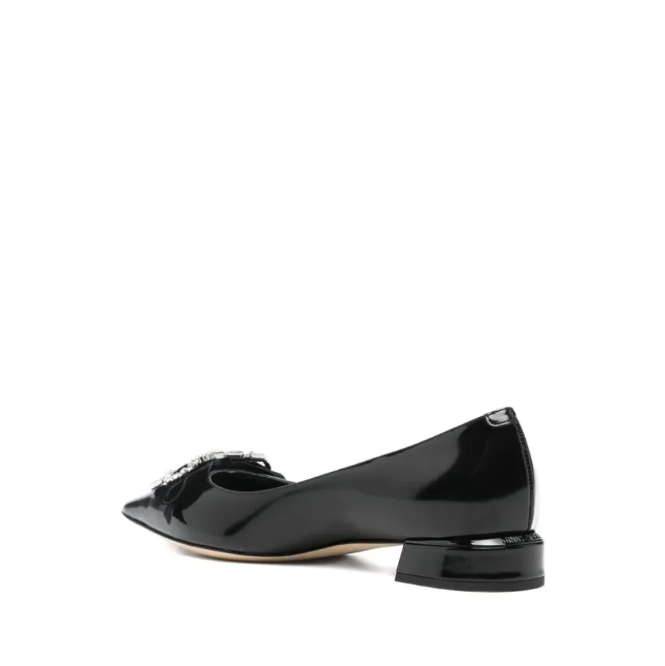 Crystal Bow Pointed Toe Flat