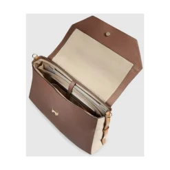 Damen Laptoptasche im Satchel-Stil aus Leder, stoßfest ausgepolstert und RFID-geschützt