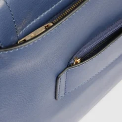 Damen Laptoptasche im Satchel-Stil aus Leder, stoßfest ausgepolstert und RFID-geschützt