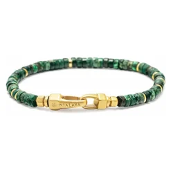 Dark Green Malachite Heishi Bracelet