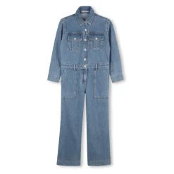 Denim Jumpsuit mit Hemdkragen