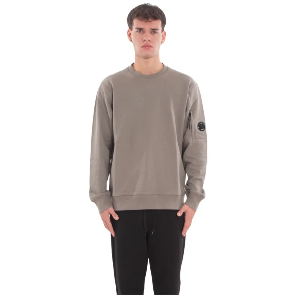 Diagonal Raised Fleece Crewneck Lens Sweatshirt