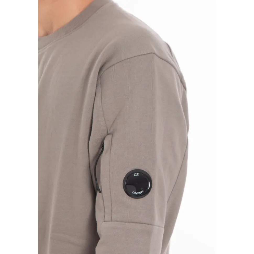 Diagonal Raised Fleece Crewneck Lens Sweatshirt