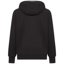 Diagonal Raised Fleece Kapuzen-Sweatshirt mit durchgehendem Reißverschluss