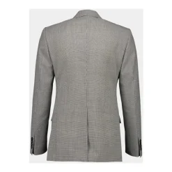 Doppelreihige Hahnentritt-Wolljacke