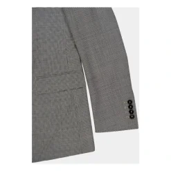 Doppelreihige Hahnentritt-Wolljacke
