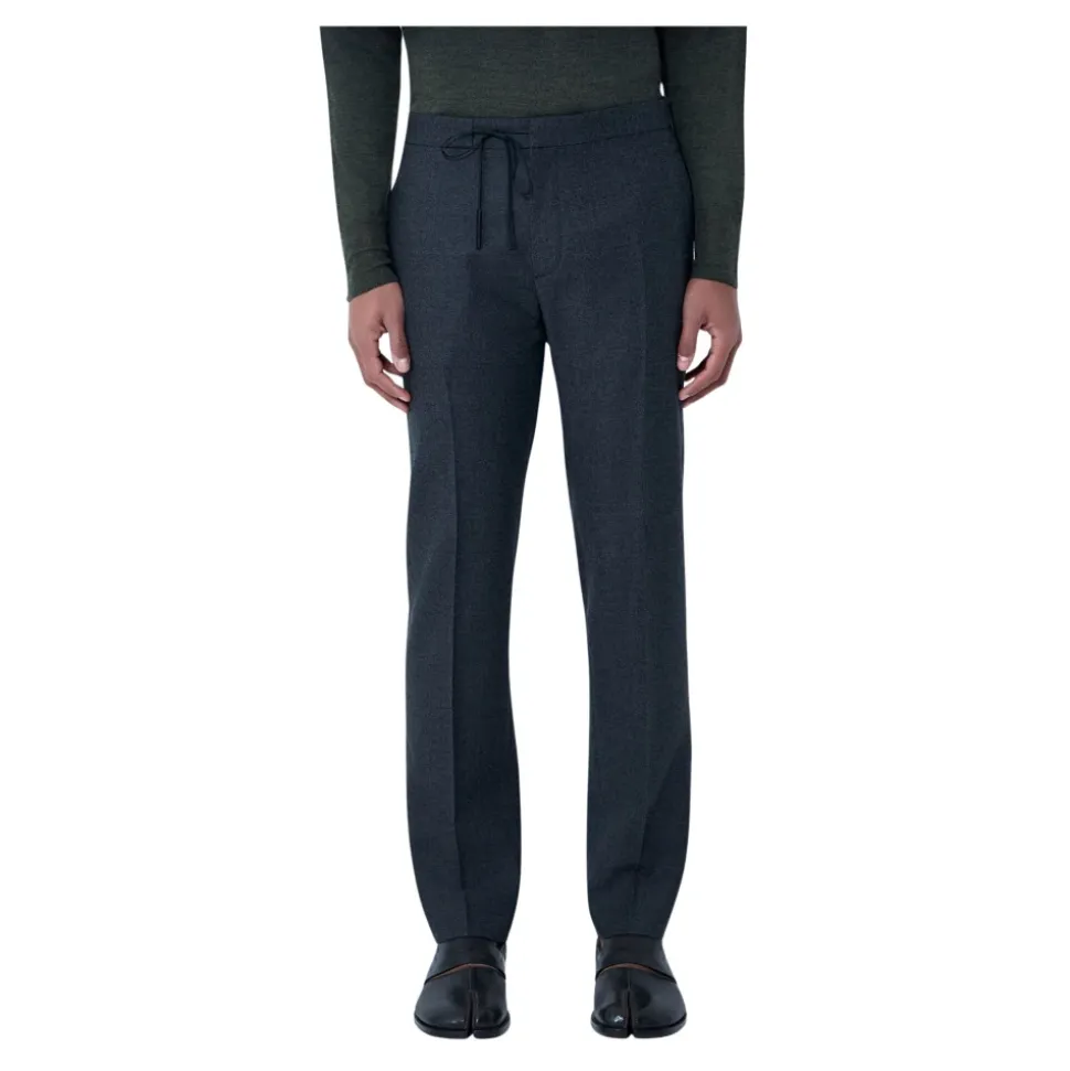 Drawstring Wool Trousers