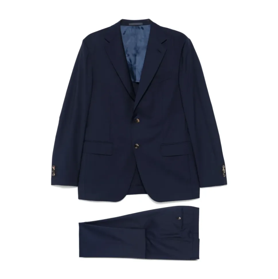 Dunkelblaue Knopfjacke