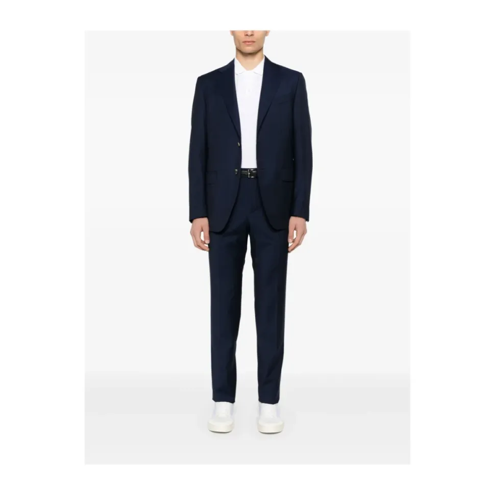 Dunkelblaue Knopfjacke