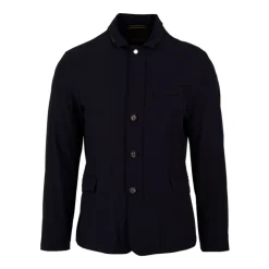 Dunkelblauer TEBALDO-KN Modell Mantel