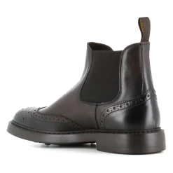 Dunkelbraune Brogue Chelsea Boots