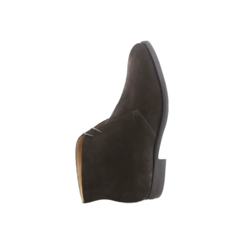 Dunkelbraune City Sole Schnürschuhe aus Wildleder