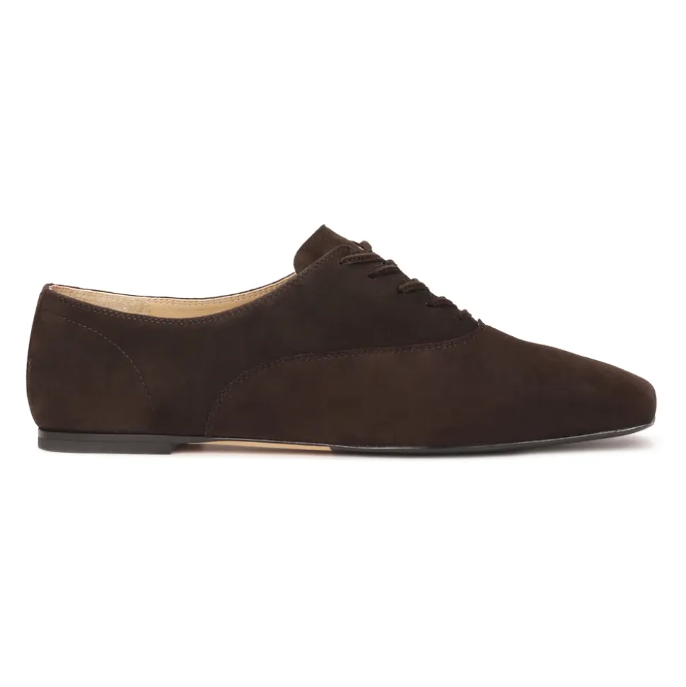 Dunkelbraune Halbschuhe mit niedrigem Schaft
