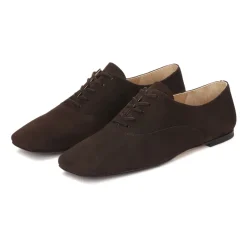 Dunkelbraune Halbschuhe mit niedrigem Schaft