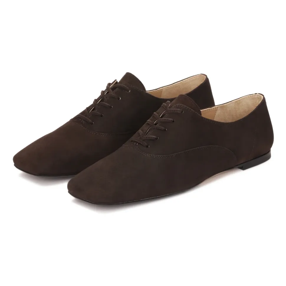 Dunkelbraune Halbschuhe mit niedrigem Schaft