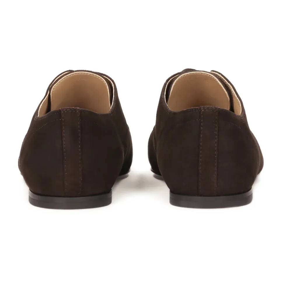 Dunkelbraune Halbschuhe mit niedrigem Schaft