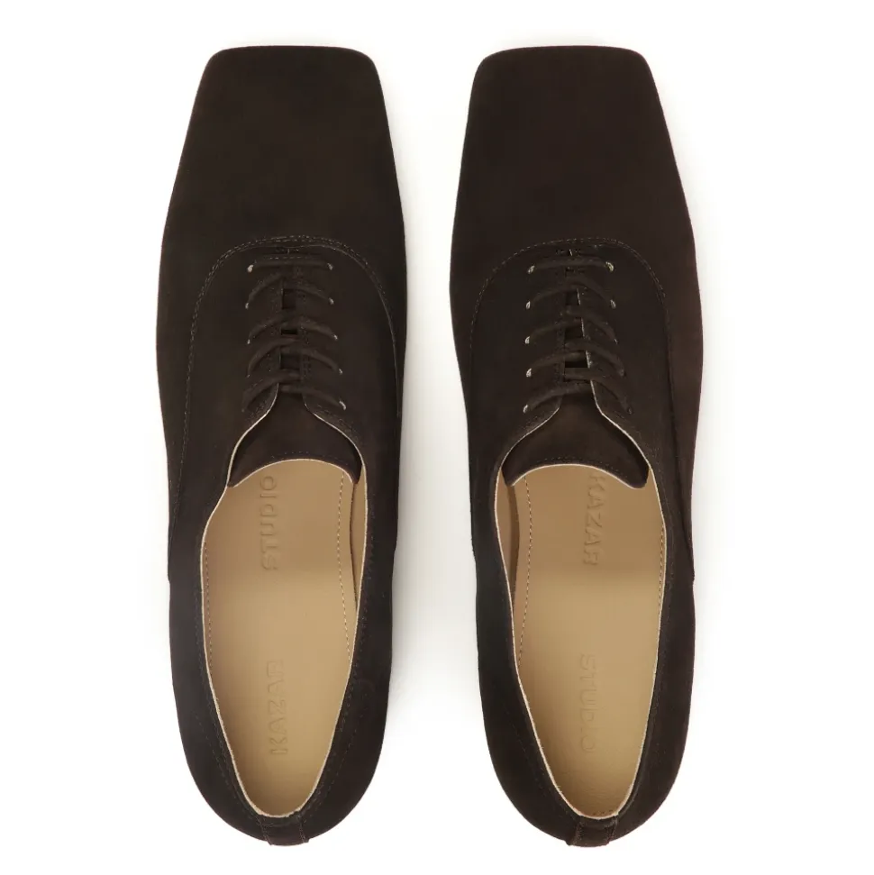 Dunkelbraune Halbschuhe mit niedrigem Schaft