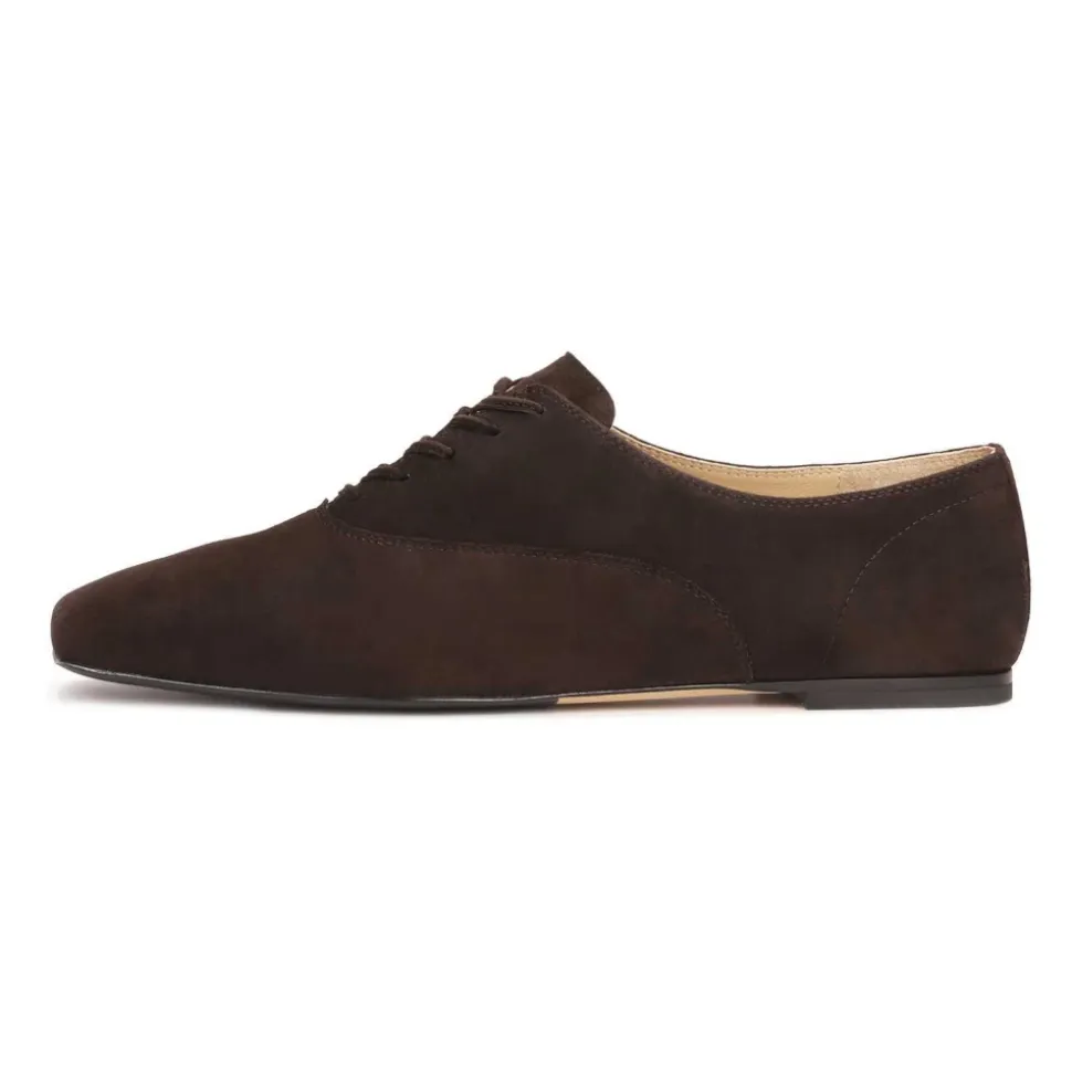 Dunkelbraune Halbschuhe mit niedrigem Schaft