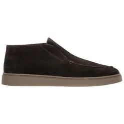 Dunkelbraune High-Top Mokassins
