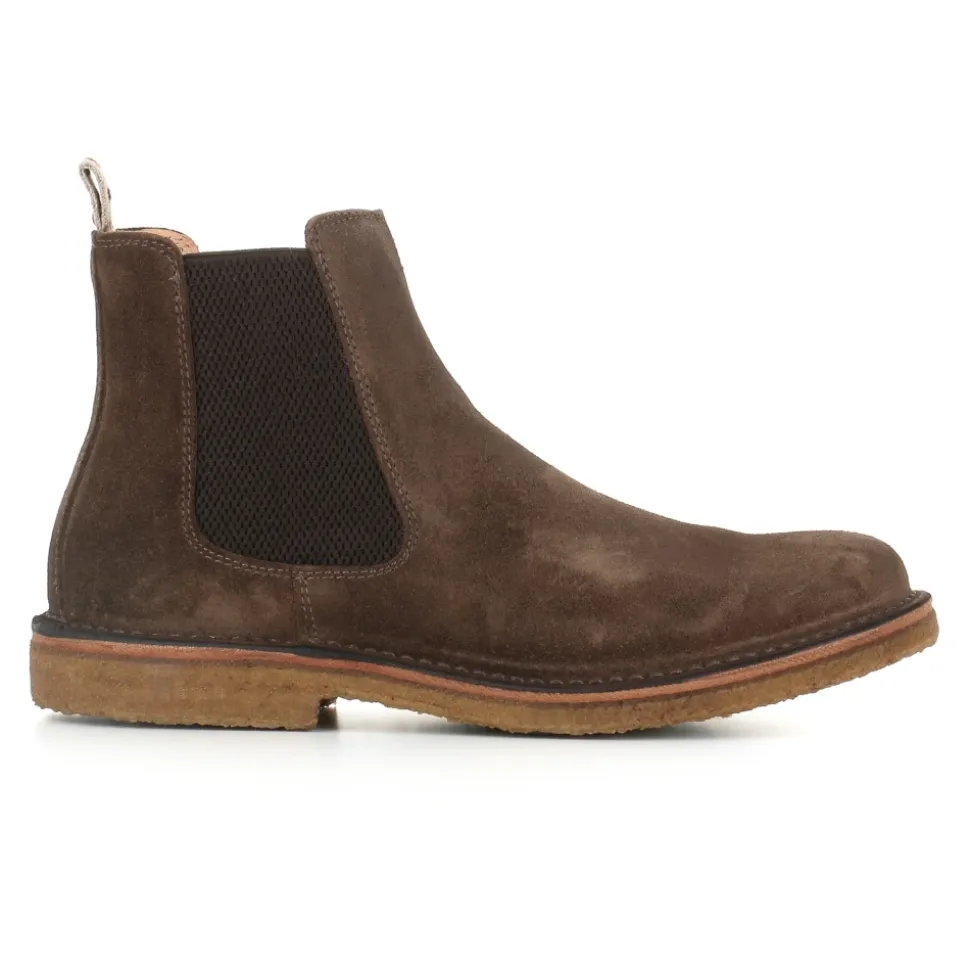 Dunkelbraune Wildleder Chelsea Schuhe