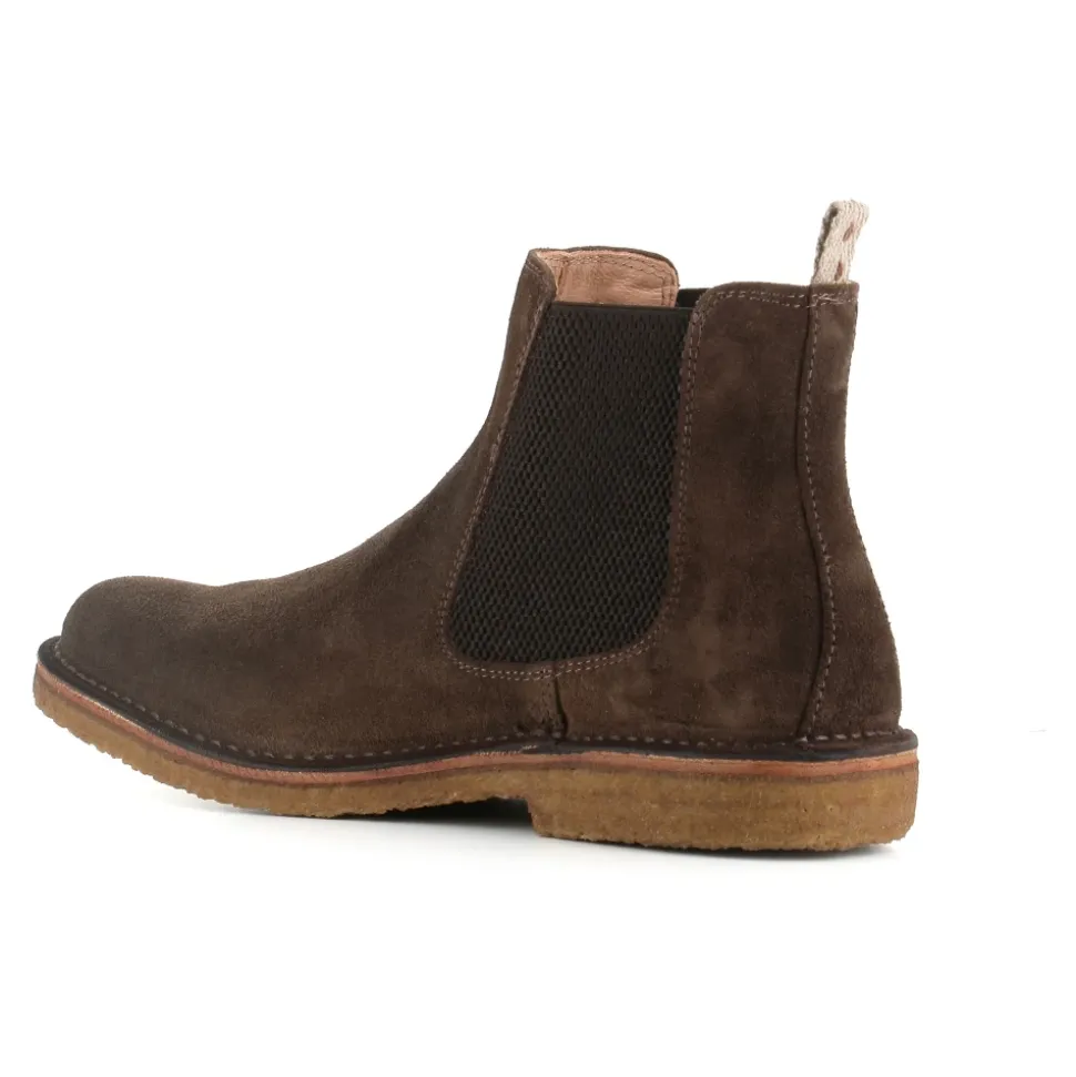 Dunkelbraune Wildleder Chelsea Schuhe