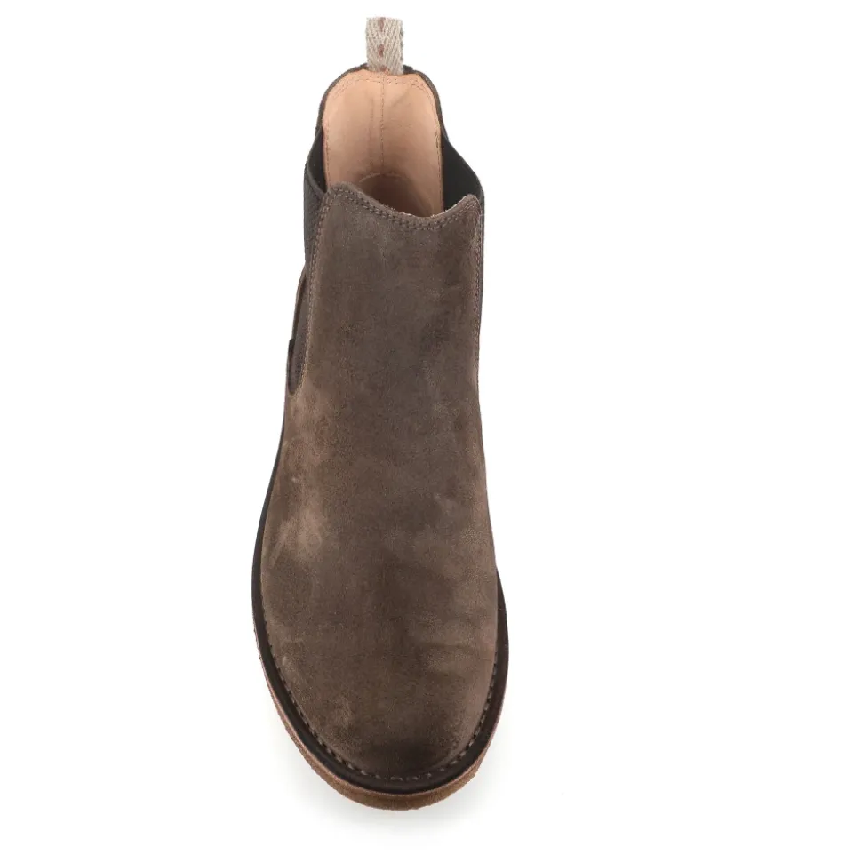 Dunkelbraune Wildleder Chelsea Schuhe