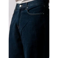 Dunkle Blaue Marmorwasch Jeans