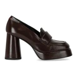 Dunkler Glaze Absatz Loafer