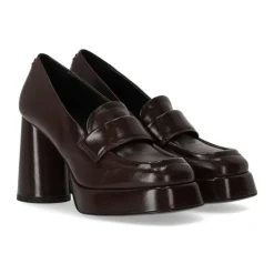 Dunkler Glaze Absatz Loafer