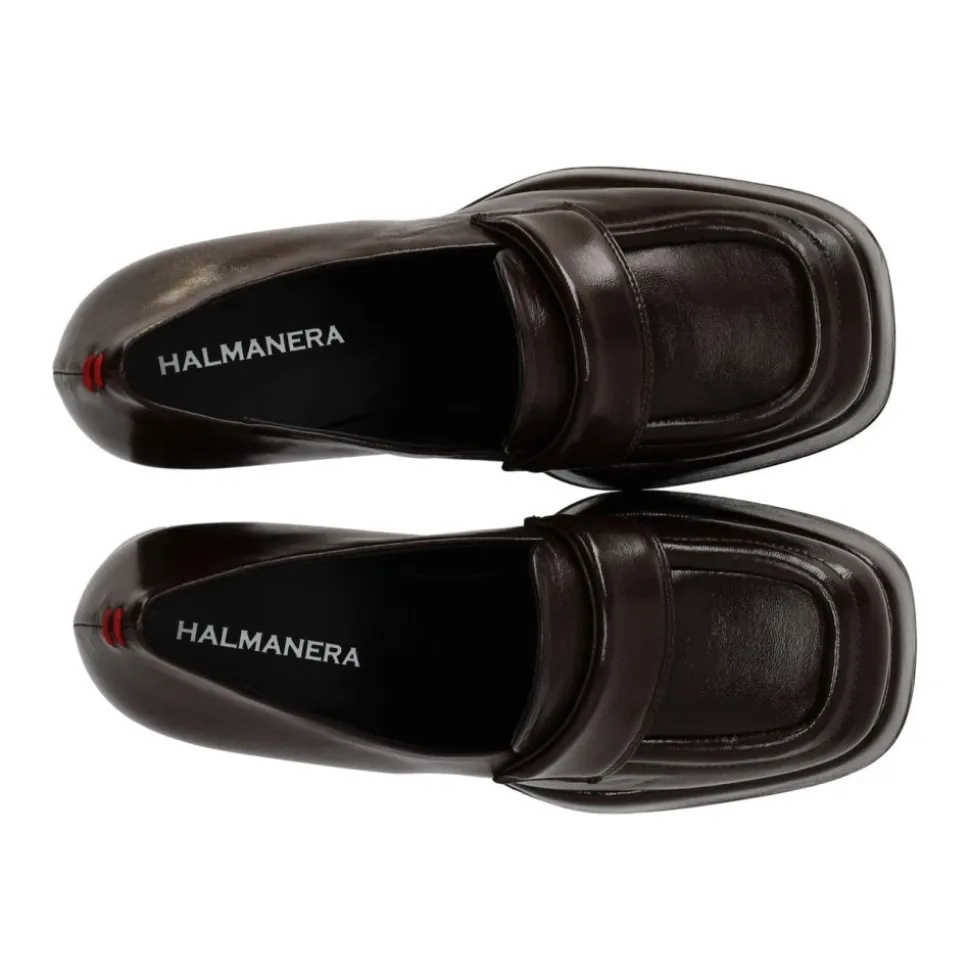 Dunkler Glaze Absatz Loafer