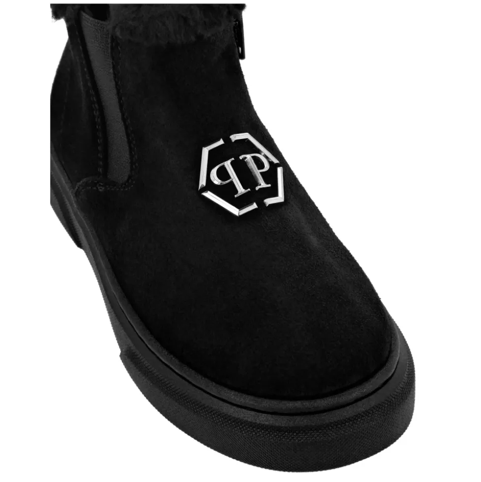 Eco Shearling Wildleder Stiefeletten