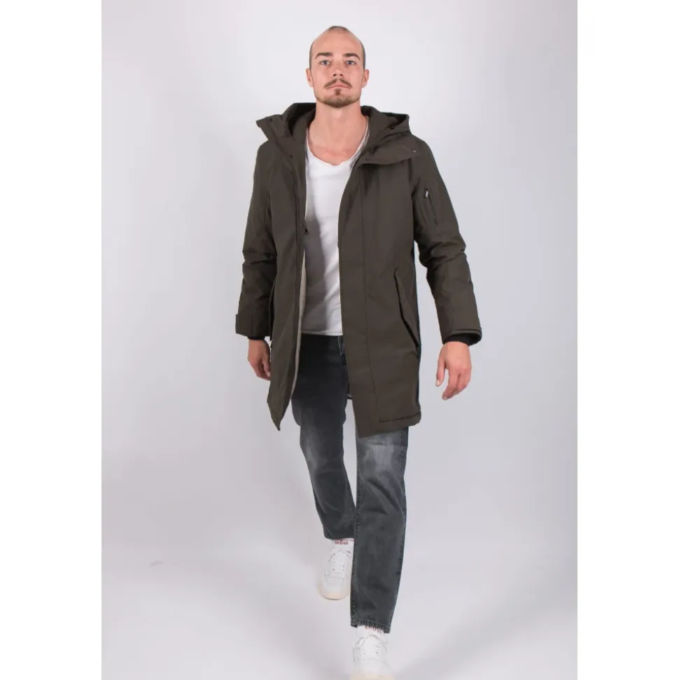 Eco Tech Parka in Dunklem Schlamm