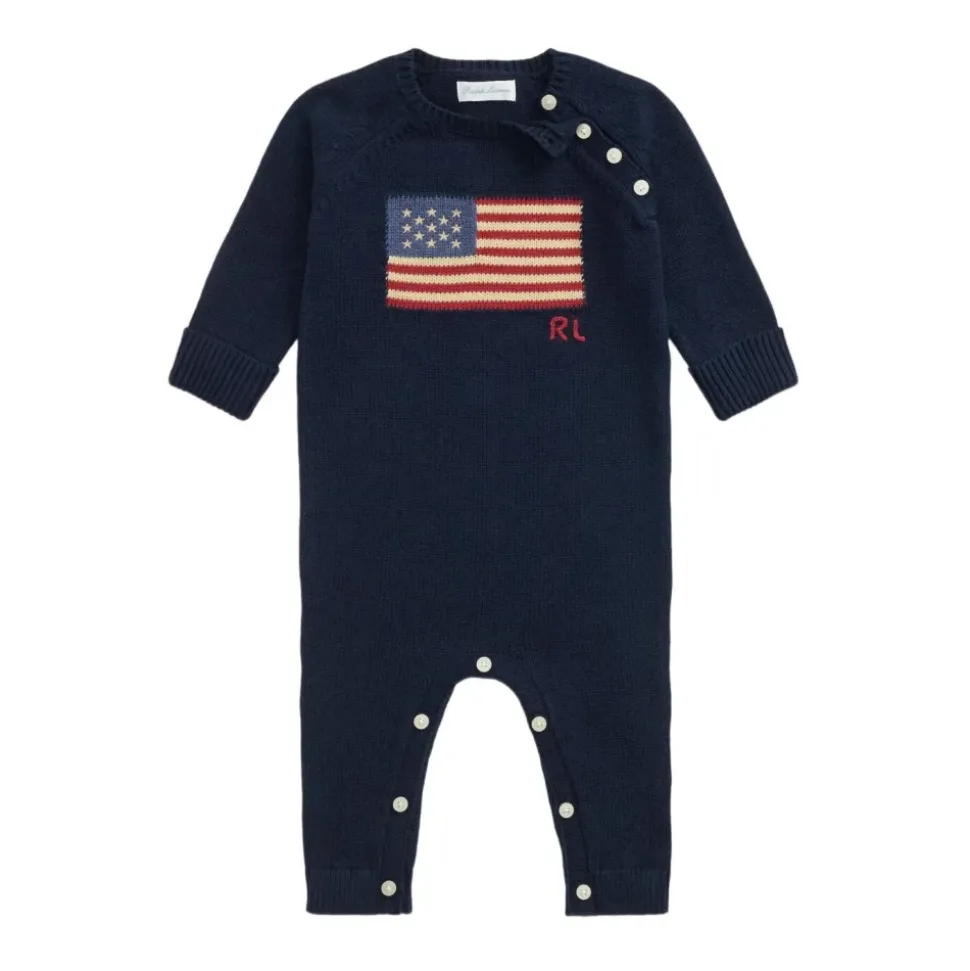 Einteiliger Overall mit Flaggenmuster