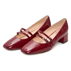 Elegant Mary Jane Heels MJay - Red