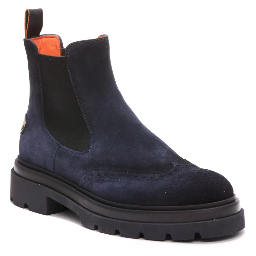 Elegante blaue Chelsea Boots
