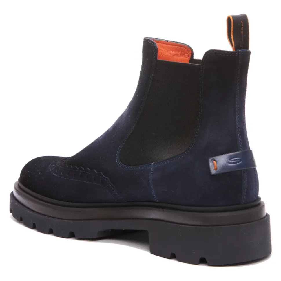 Elegante blaue Chelsea Boots
