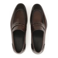 Elegante braune Lederslipper