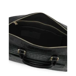 Elegante geprägte Leder-Laptoptasche