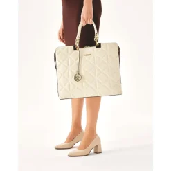 Elegante gesteppte Lederaktentasche