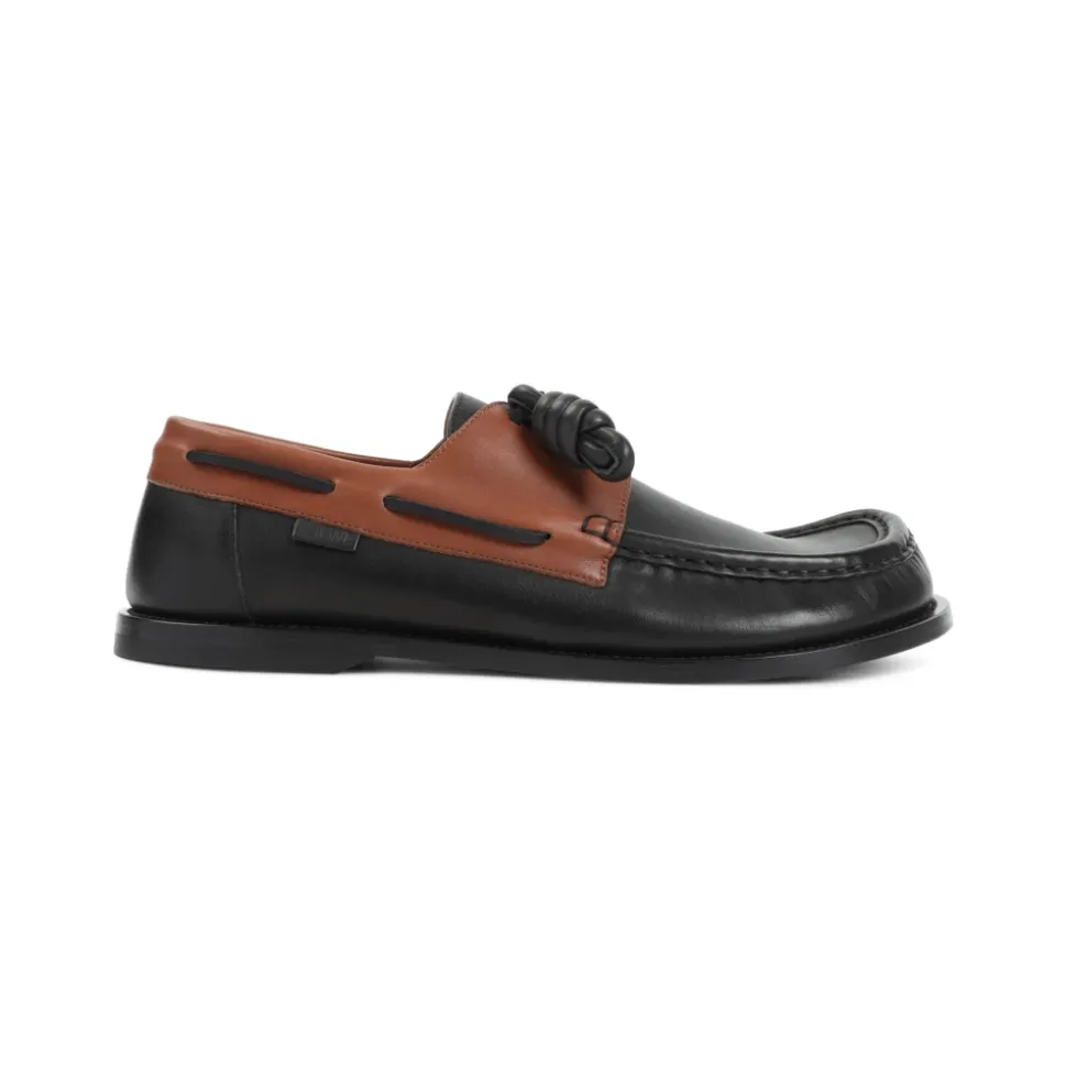 Elegante nude Lederloafer