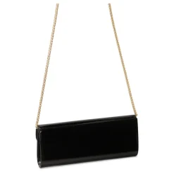 Elegante schwarze Lackleder-Clutch