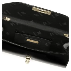 Elegante schwarze Lackleder-Clutch
