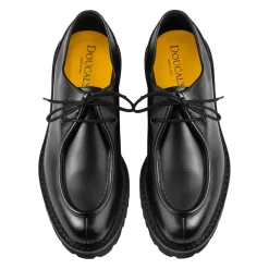 Elegante Schwarze Lederschnürschuhe