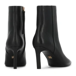 Elegante Stiletto-Absatzstiefel aus glattem Leder