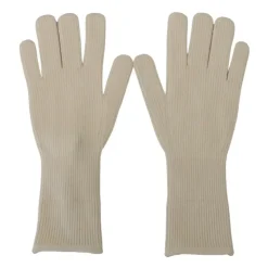 Elegante weie Kaschmirhandschuhe