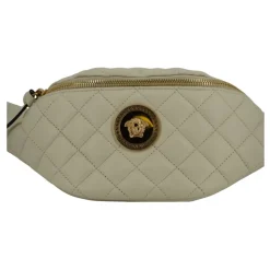 Elegante weiße Ledergürteltasche