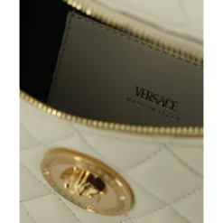 Elegante weiße Ledergürteltasche