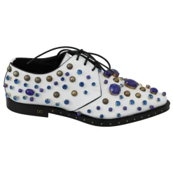 Elegante weie Lederschuhe mit Kristallen